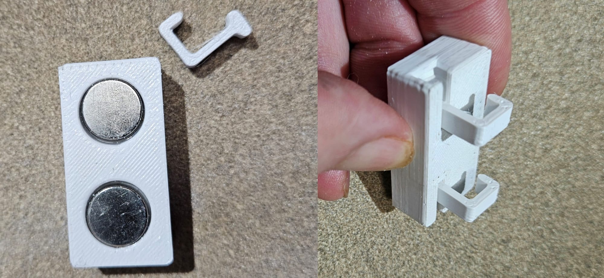 Cable holder with magnet back